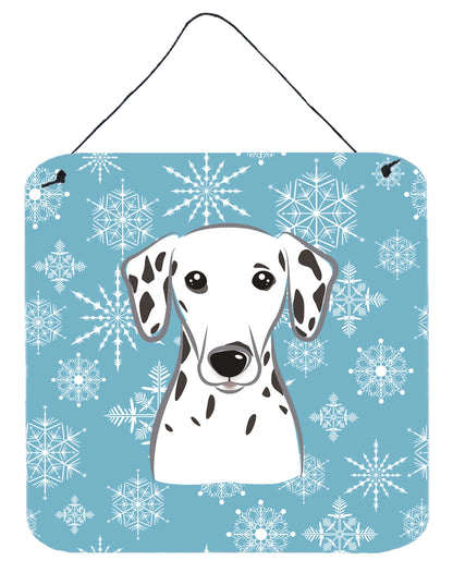 Snowflake Design with Dog Art Wall or Door Hanging Prints