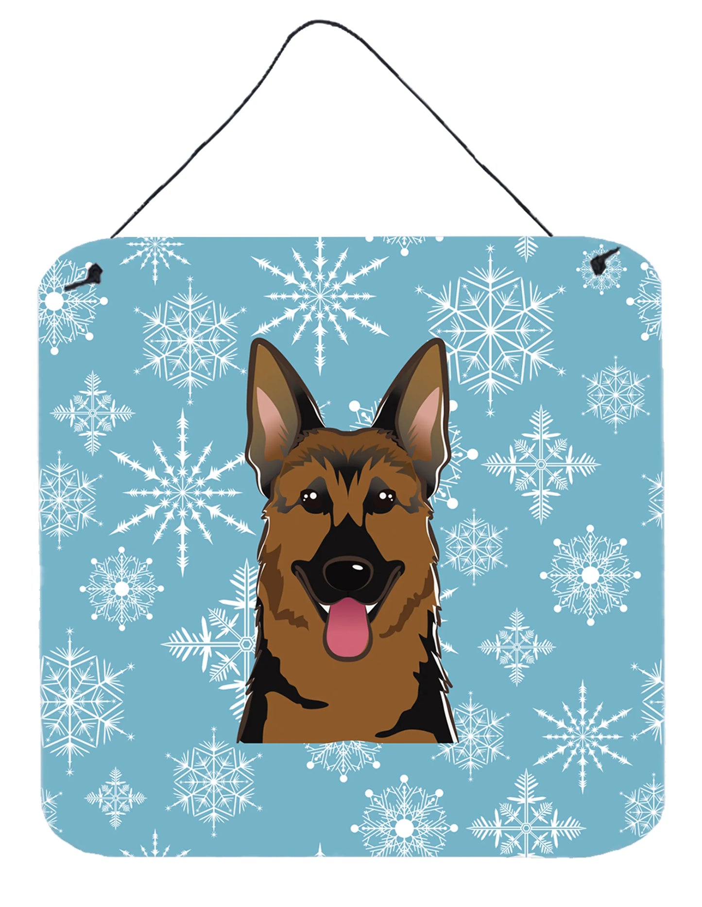 Snowflake Design with Dog Art Wall or Door Hanging Prints