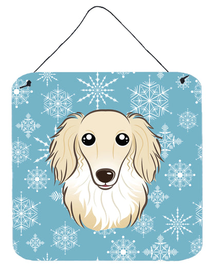 Snowflake Design with Dog Art Wall or Door Hanging Prints