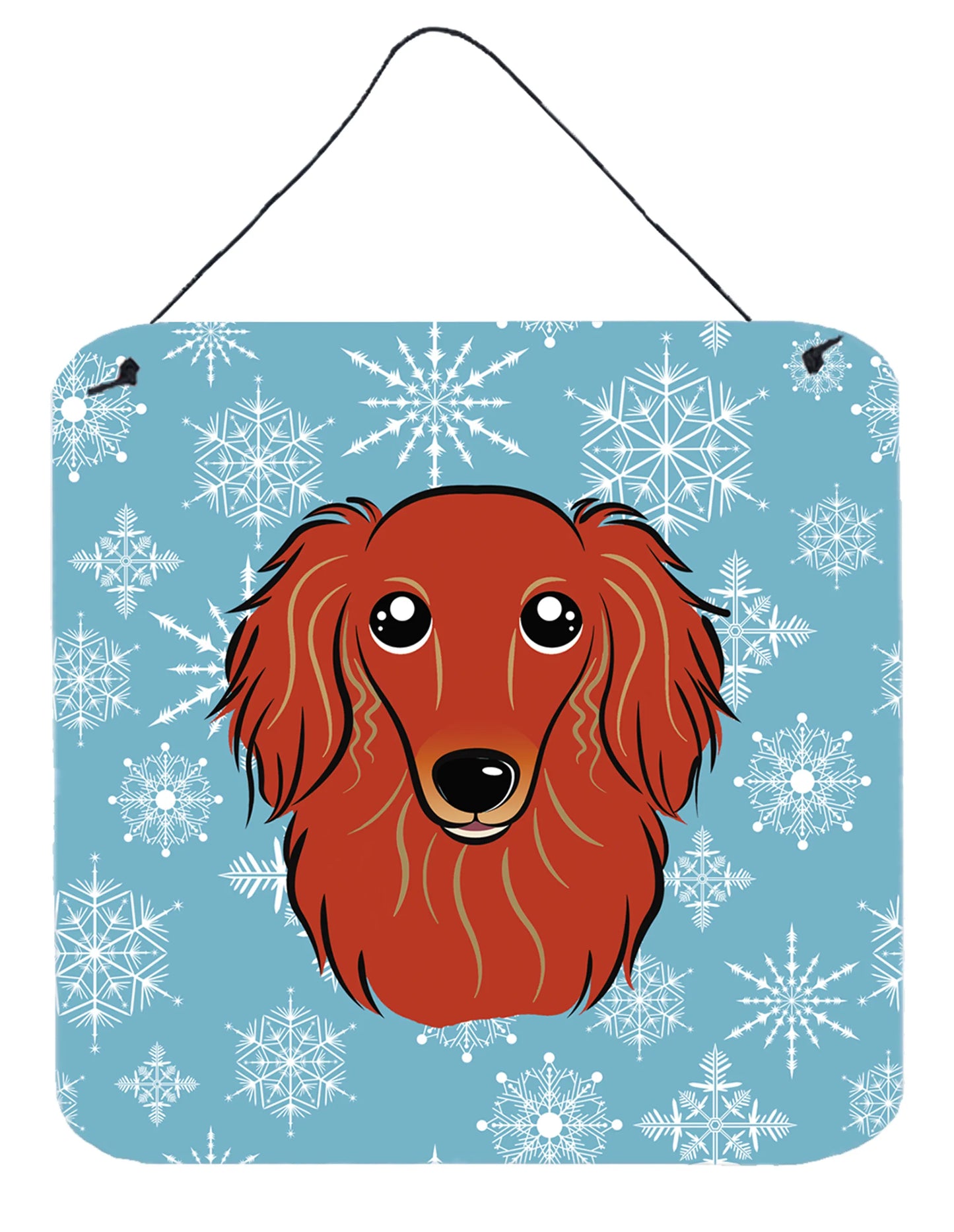 Snowflake Design with Dog Art Wall or Door Hanging Prints