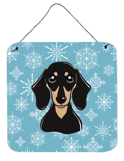 Snowflake Design with Dog Art Wall or Door Hanging Prints