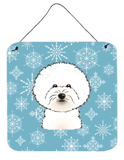 Snowflake Design with Dog Art Wall or Door Hanging Prints