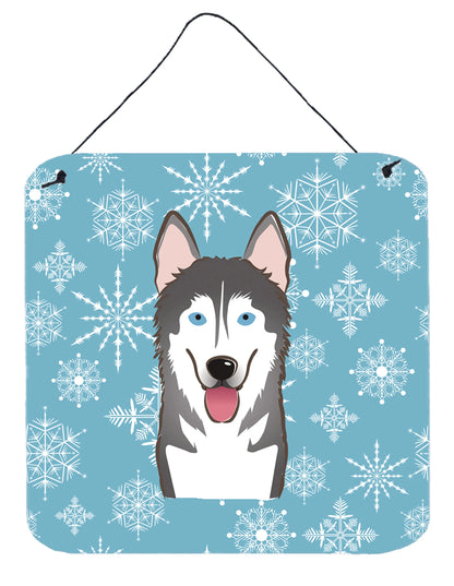 Snowflake Design with Dog Art Wall or Door Hanging Prints