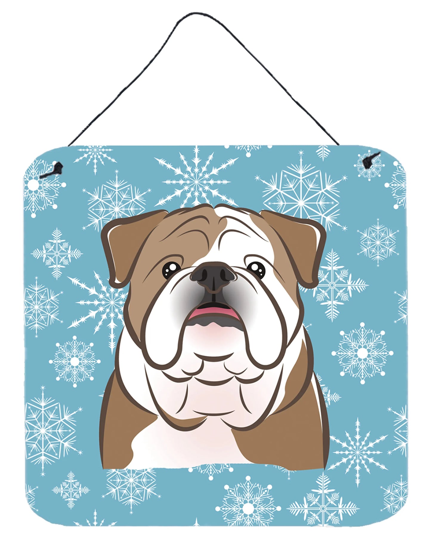 Snowflake Design with Dog Art Wall or Door Hanging Prints