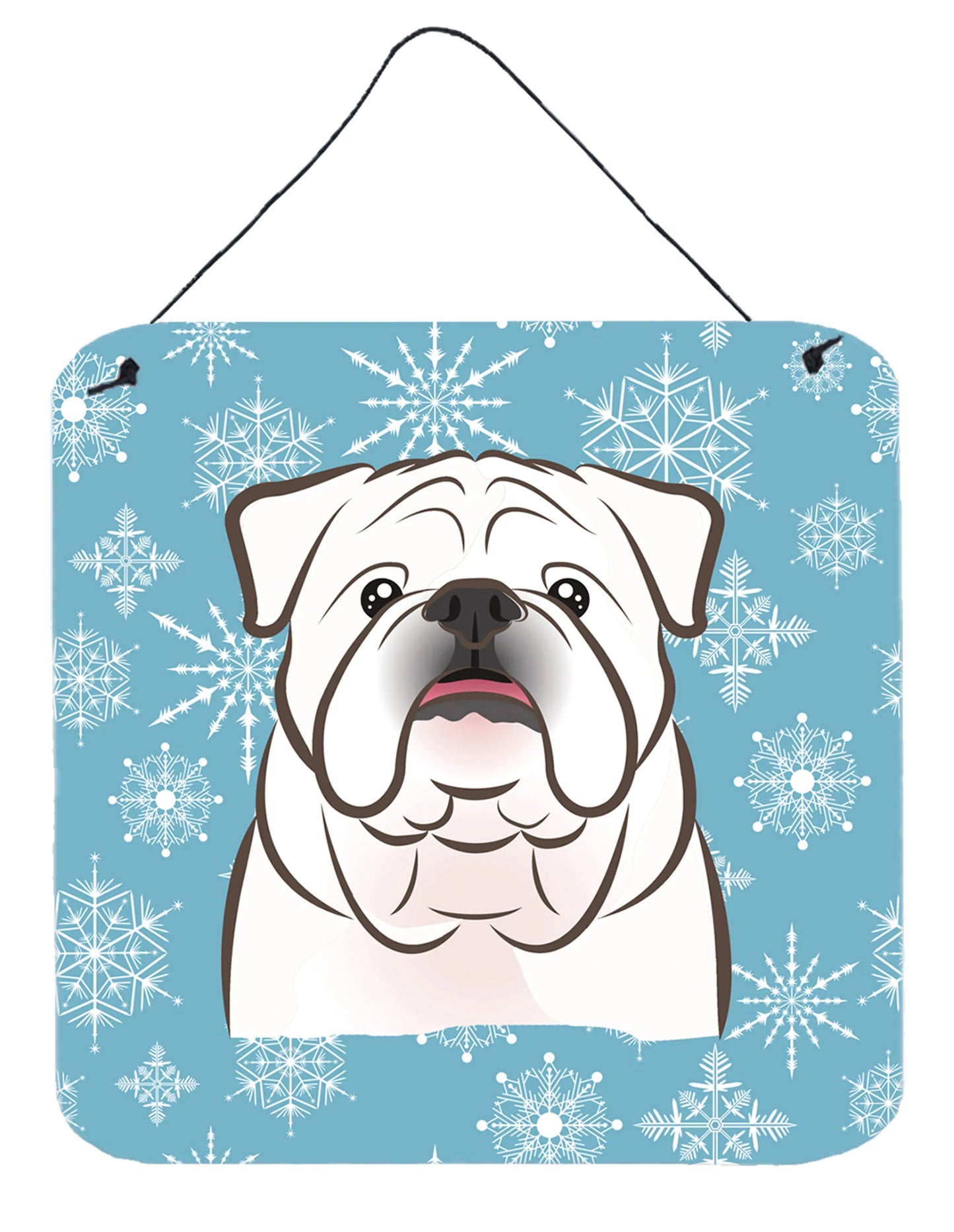 Snowflake Design with Dog Art Wall or Door Hanging Prints