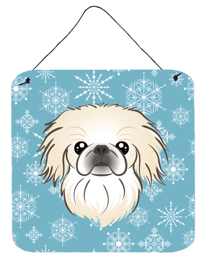 Snowflake Design with Dog Art Wall or Door Hanging Prints