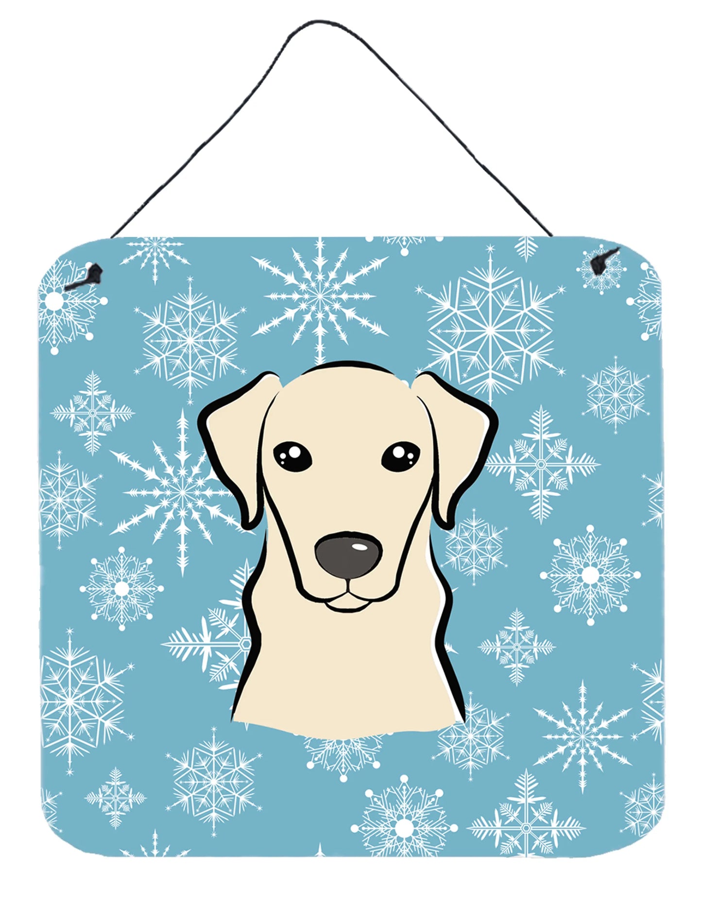 Snowflake Design with Dog Art Wall or Door Hanging Prints