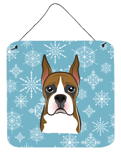 Snowflake Design with Dog Art Wall or Door Hanging Prints