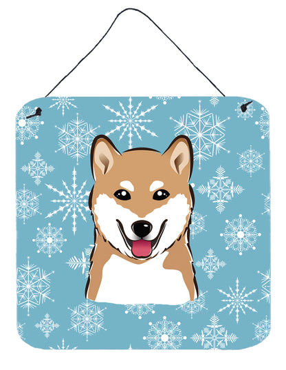 Snowflake Design with Dog Art Wall or Door Hanging Prints