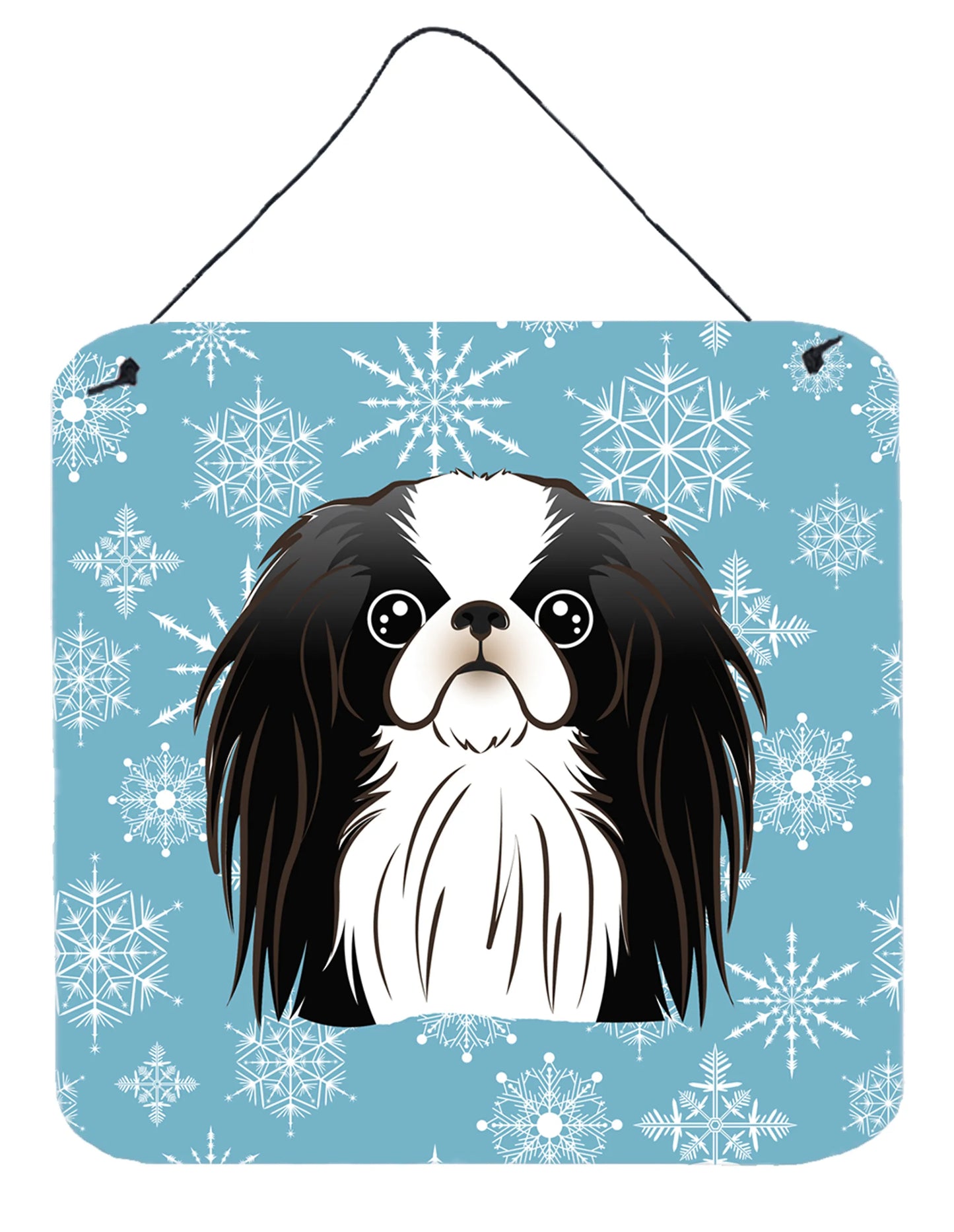 Snowflake Design with Dog Art Wall or Door Hanging Prints