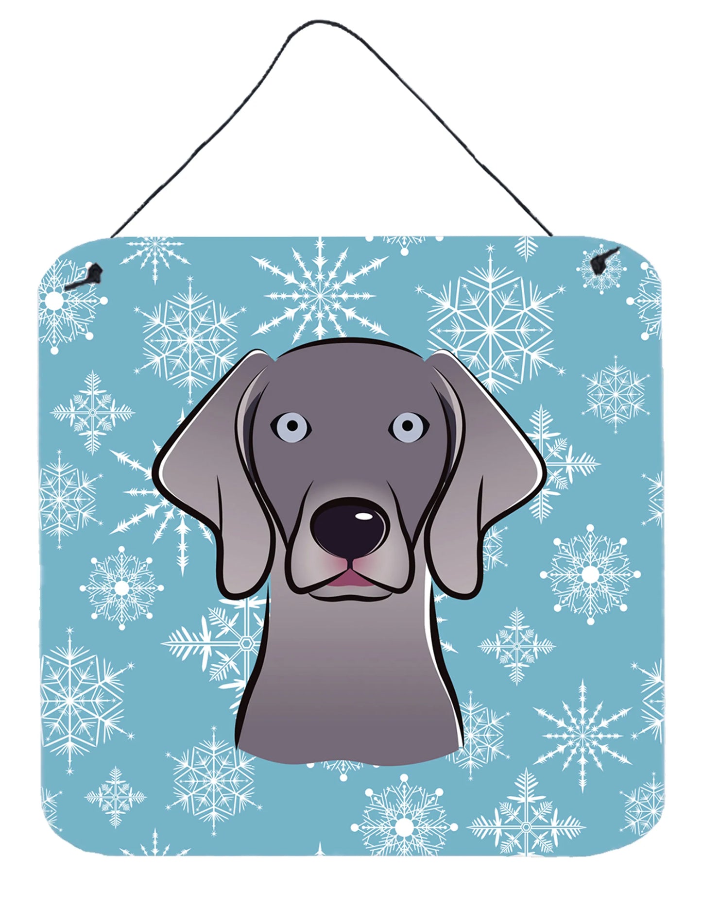 Snowflake Design with Dog Art Wall or Door Hanging Prints