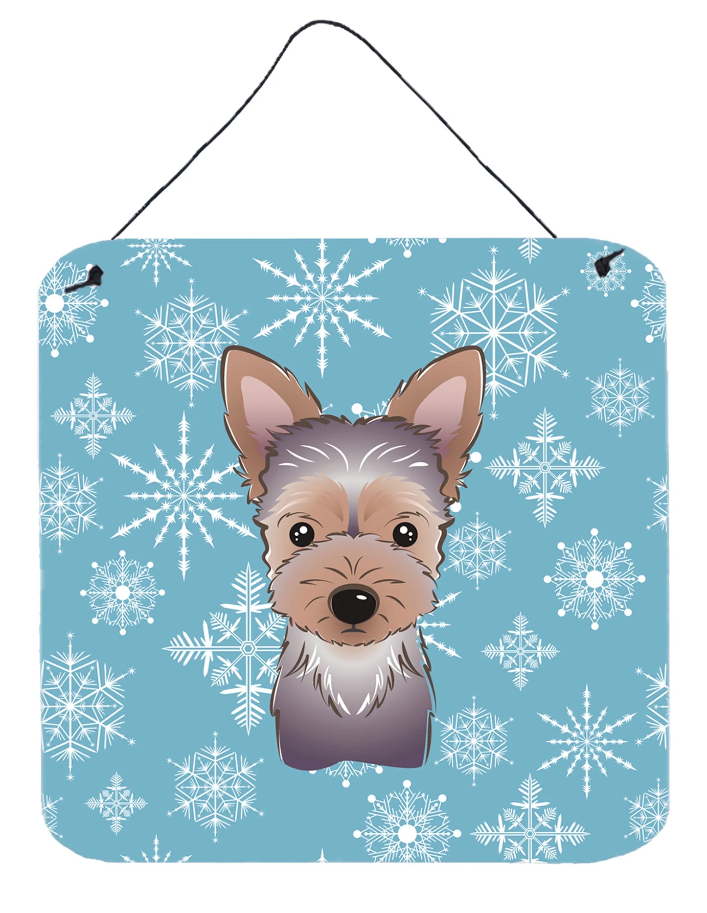 Snowflake Design with Dog Art Wall or Door Hanging Prints