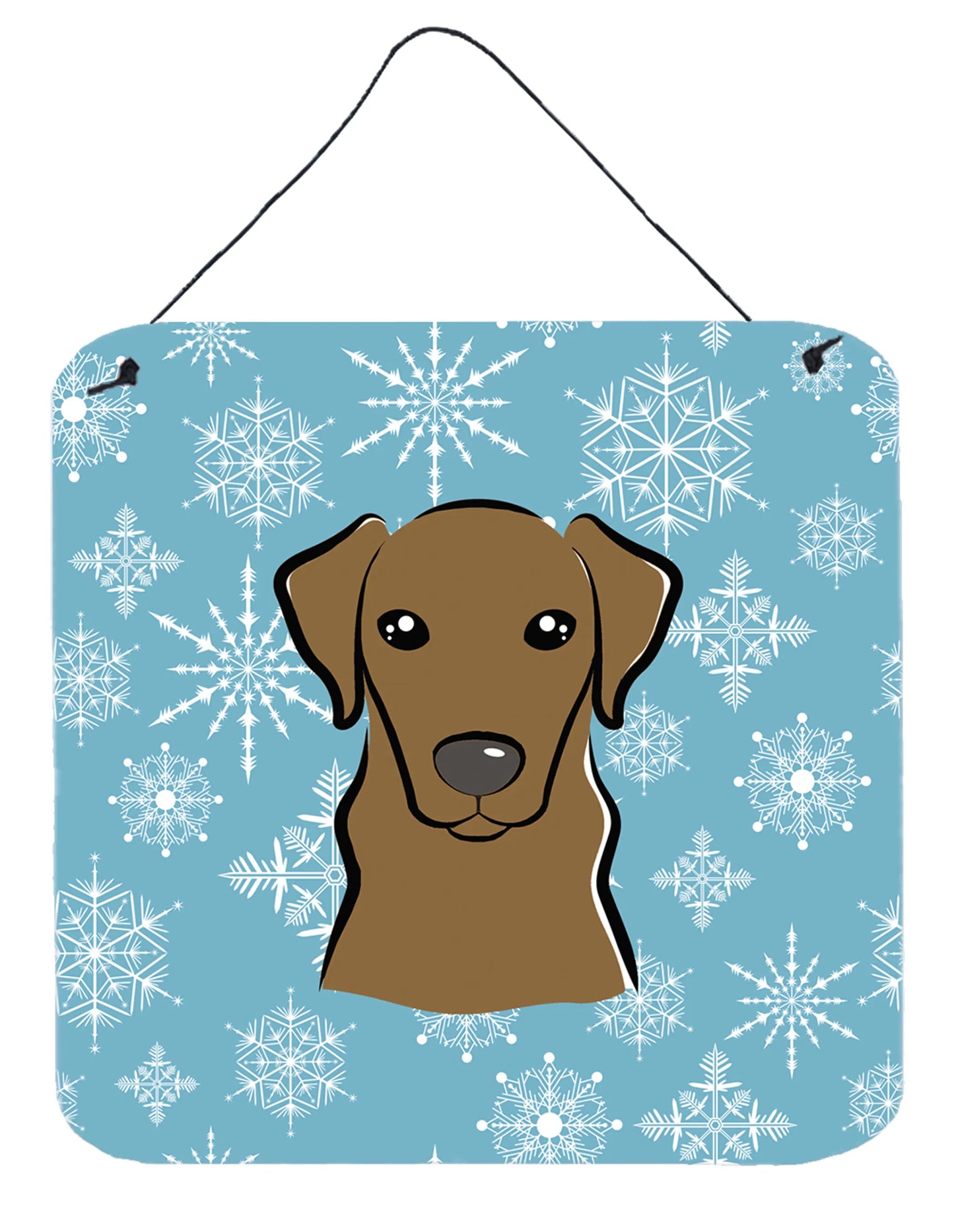 Snowflake Design with Dog Art Wall or Door Hanging Prints