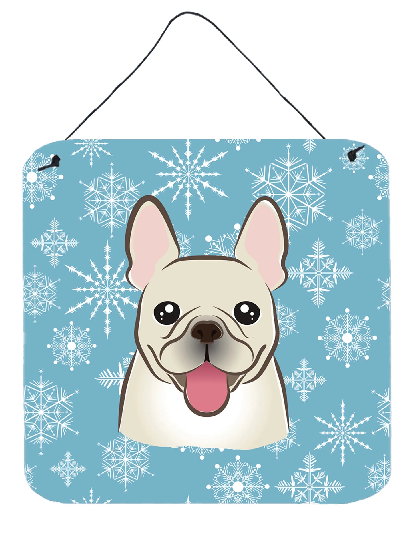 Snowflake Design with Dog Art Wall or Door Hanging Prints