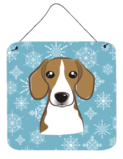 Snowflake Design with Dog Art Wall or Door Hanging Prints