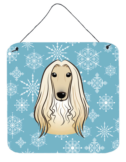 Snowflake Design with Dog Art Wall or Door Hanging Prints