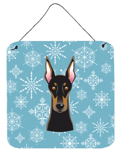 Snowflake Design with Dog Art Wall or Door Hanging Prints