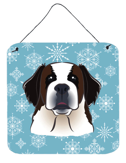 Snowflake Design with Dog Art Wall or Door Hanging Prints