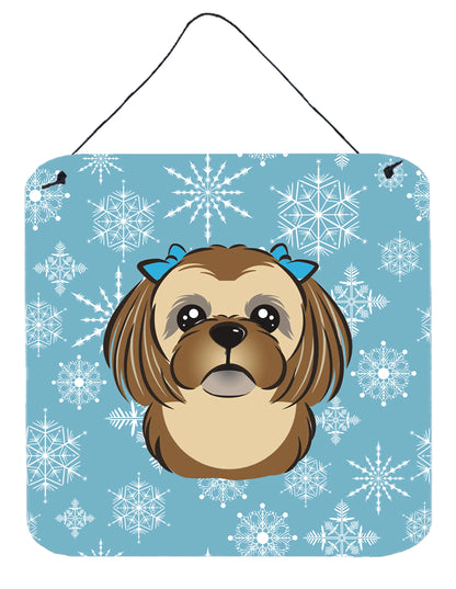 Snowflake Design with Dog Art Wall or Door Hanging Prints