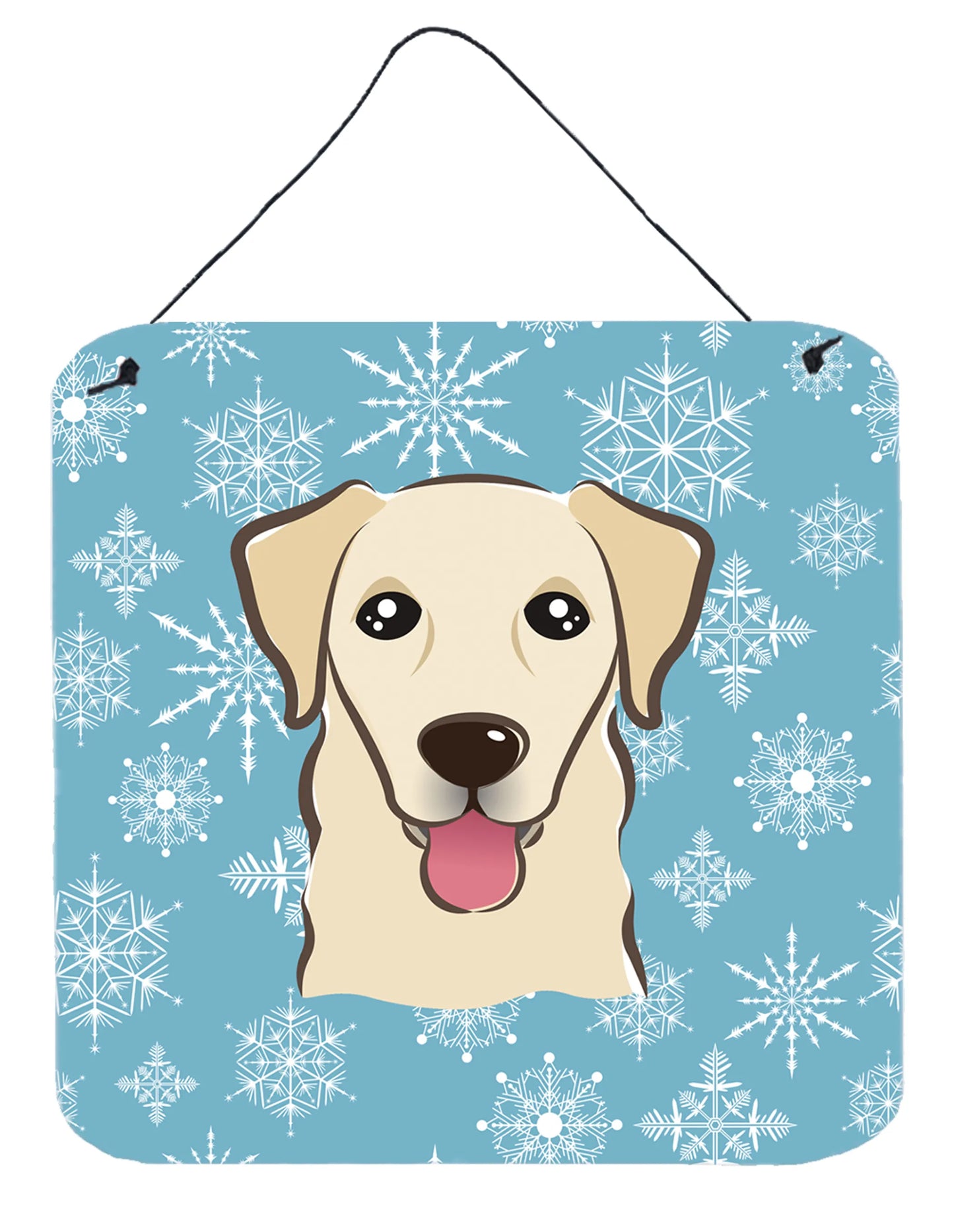 Snowflake Design with Dog Art Wall or Door Hanging Prints