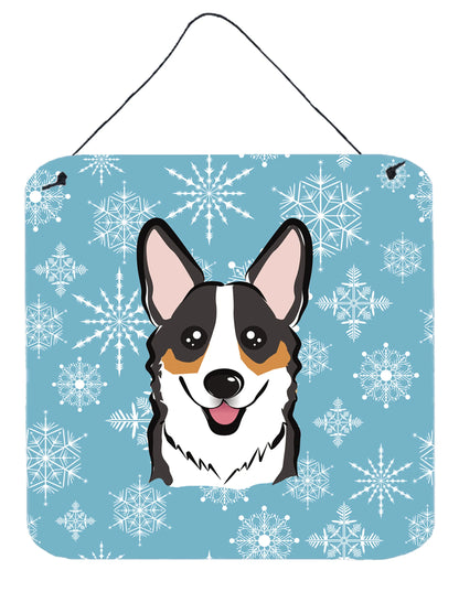 Snowflake Design with Dog Art Wall or Door Hanging Prints