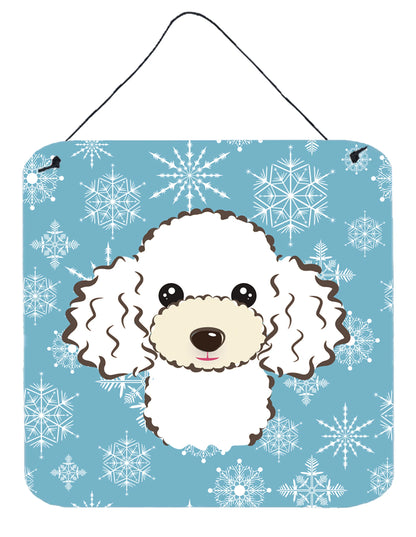 Snowflake Design with Dog Art Wall or Door Hanging Prints