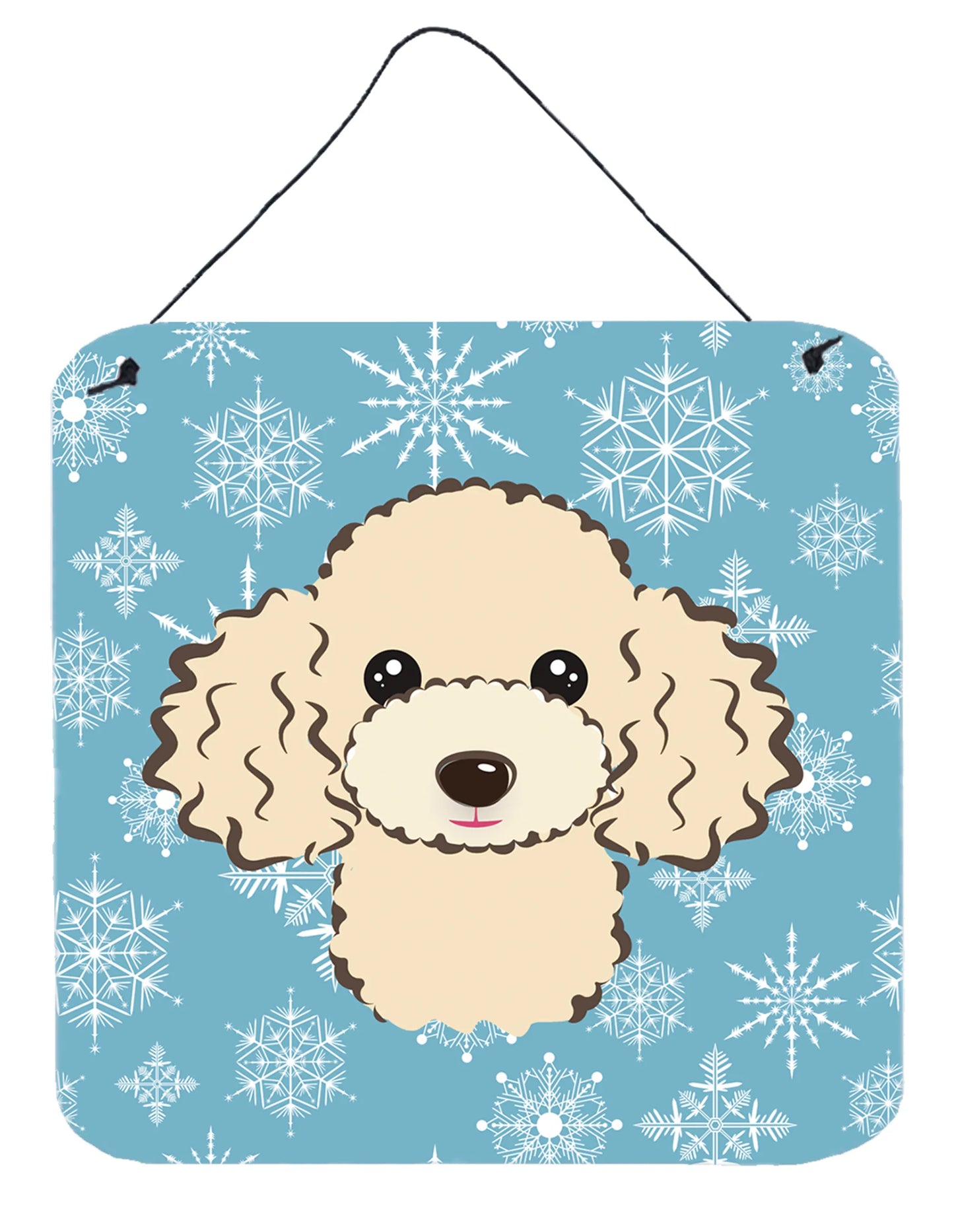 Snowflake Design with Dog Art Wall or Door Hanging Prints