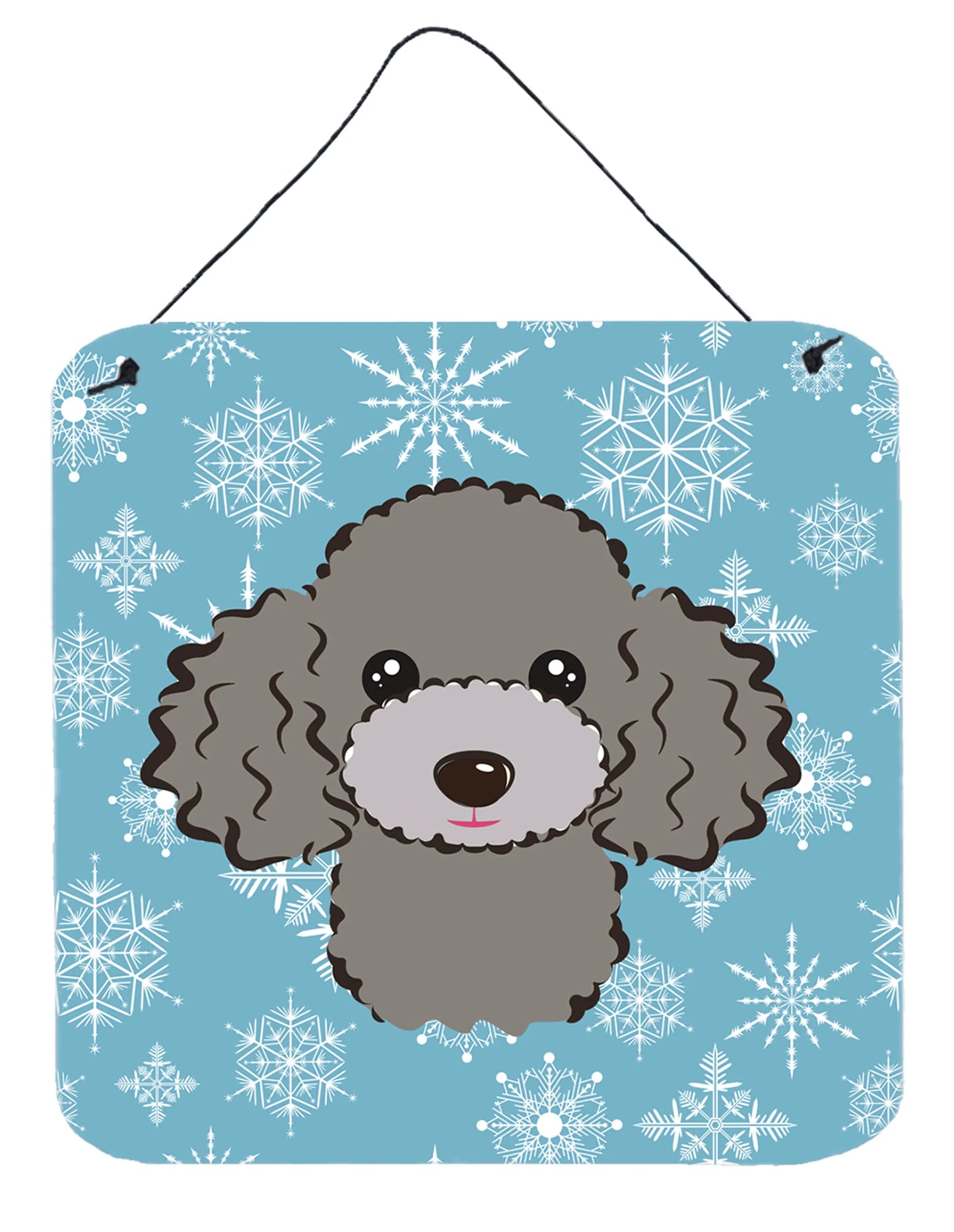 Snowflake Design with Dog Art Wall or Door Hanging Prints