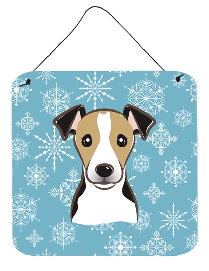 Snowflake Design with Dog Art Wall or Door Hanging Prints