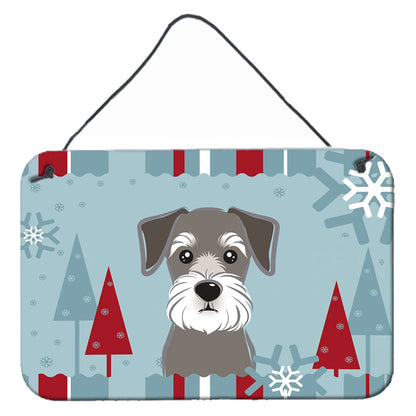 Winter Holiday Design with Dog Art Wall or Door Hanging Prints