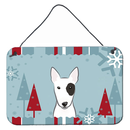 Winter Holiday Design with Dog Art Wall or Door Hanging Prints