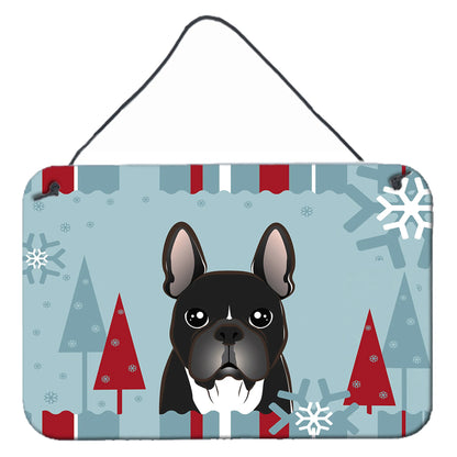 Winter Holiday Design with Dog Art Wall or Door Hanging Prints