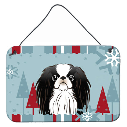 Winter Holiday Design with Dog Art Wall or Door Hanging Prints