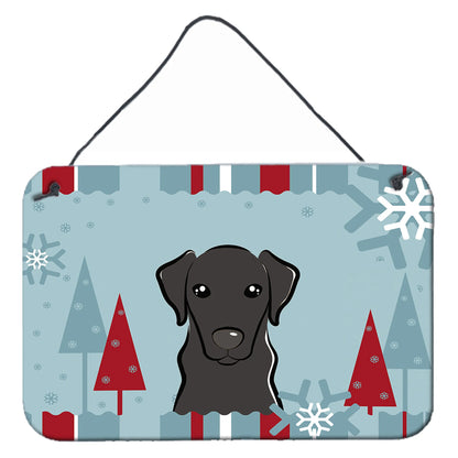 Winter Holiday Design with Dog Art Wall or Door Hanging Prints