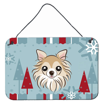 Winter Holiday Design with Dog Art Wall or Door Hanging Prints