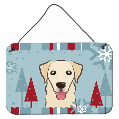 Winter Holiday Design with Dog Art Wall or Door Hanging Prints