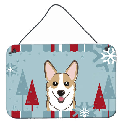 Winter Holiday Design with Dog Art Wall or Door Hanging Prints