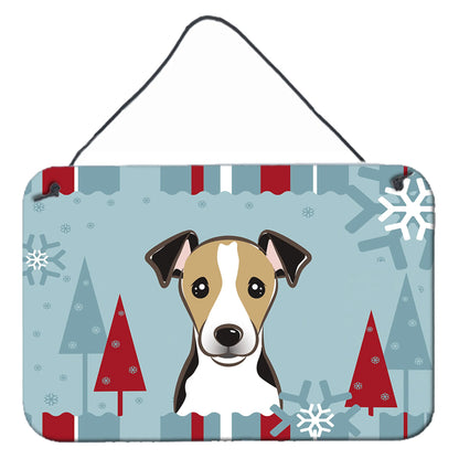 Winter Holiday Design with Dog Art Wall or Door Hanging Prints