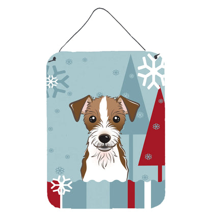 Winter Holiday Design with Dog Art Wall or Door Hanging Prints