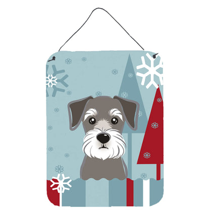 Winter Holiday Design with Dog Art Wall or Door Hanging Prints