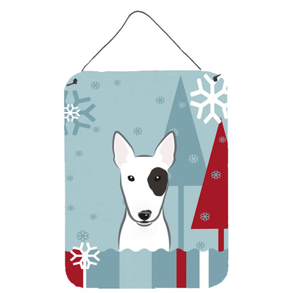 Winter Holiday Design with Dog Art Wall or Door Hanging Prints