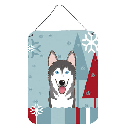 Winter Holiday Design with Dog Art Wall or Door Hanging Prints