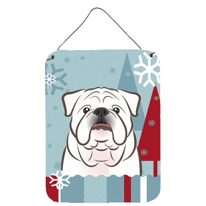 Winter Holiday Design with Dog Art Wall or Door Hanging Prints