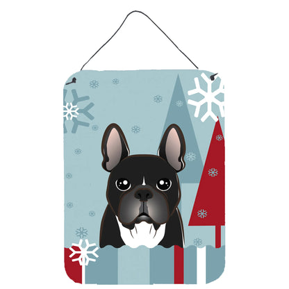 Winter Holiday Design with Dog Art Wall or Door Hanging Prints