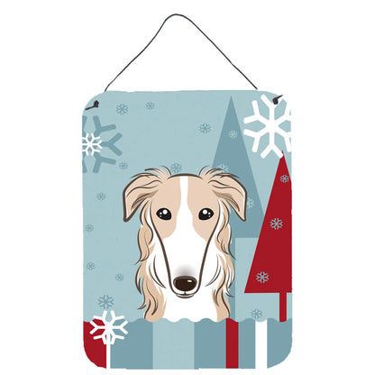 Winter Holiday Design with Dog Art Wall or Door Hanging Prints