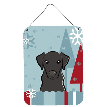 Winter Holiday Design with Dog Art Wall or Door Hanging Prints