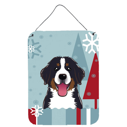 Winter Holiday Design with Dog Art Wall or Door Hanging Prints