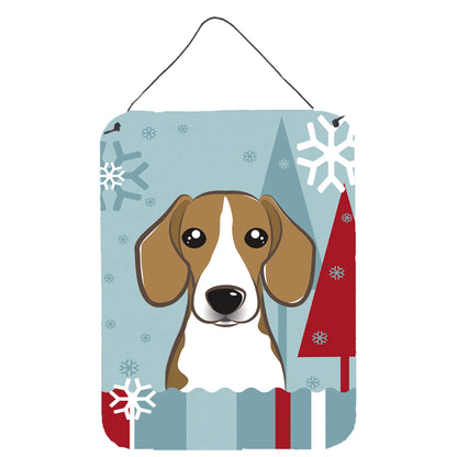 Winter Holiday Design with Dog Art Wall or Door Hanging Prints