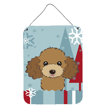 Winter Holiday Design with Dog Art Wall or Door Hanging Prints