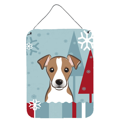 Winter Holiday Design with Dog Art Wall or Door Hanging Prints